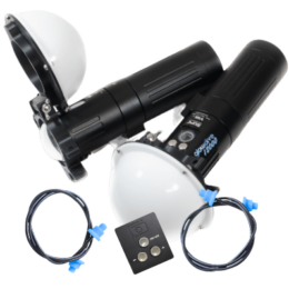 Pack 2 x focos 12000 + mando remoto + Difusores Pro